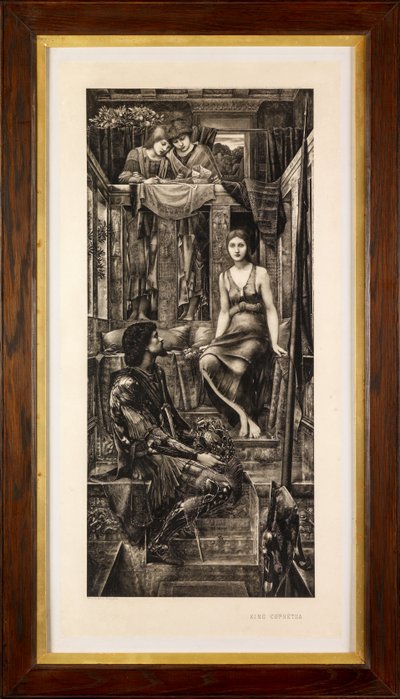 Król Cophetua i żebraczka (fotograwiura) autorstwa Edward Burne Jones