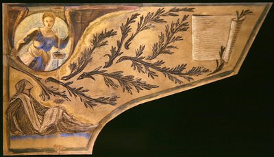 Poet Muse - papier na pokrywki fortepianu (kolorowe kredy na papierze) autorstwa Edward Coley Burne Jones