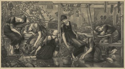 The Garden Court autorstwa Edward Coley Burne-Jones