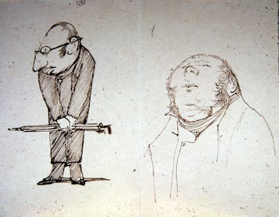 Dwóch Patronów (ołówek na papierze) autorstwa Edward Coley Burne Jones