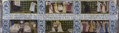 Panel kafelkowy Piękna i Bestia, Morris, Marshall, Faulkner & Co., c.1867 autorstwa Edward Burne Jones