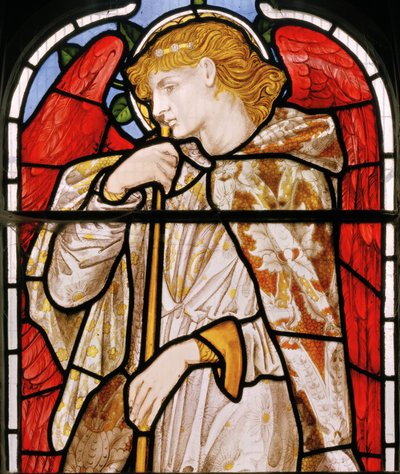 Cheddleton, Morris, Marshall, Faulkner & Co, Edward Burne-Jones, Trąbiący Anioł, 1869 autorstwa Edward Burne Jones
