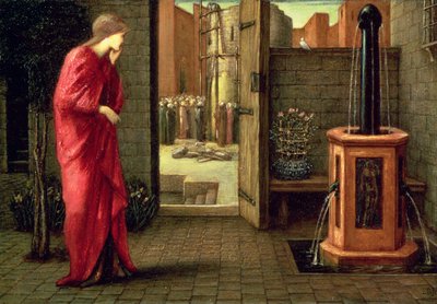 Danae obserwująca budowę Brazen Tower, 1872 autorstwa Edward Burne Jones