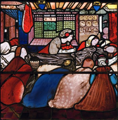 Śmierć św. Frideswide, 1859 (witraż) autorstwa Edward Burne Jones