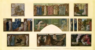 Projekty dekoracji „Amor i Psyche” w No.1 Palace Green, Kensington, 1872 autorstwa Edward Burne Jones