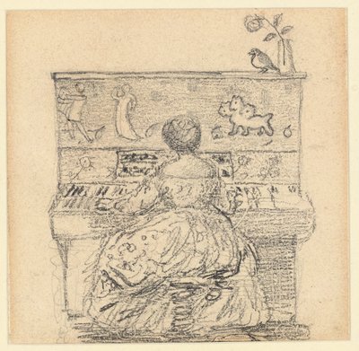 Georgiana Burne-Jones przy fortepianie autorstwa Edward Burne Jones