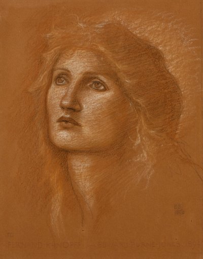 Głowa kobiety, 1890 autorstwa Edward Burne Jones
