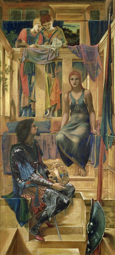 Król Cophetua i żebraczka pokojówka — studium rysunkowe, 1883 autorstwa Edward Burne Jones