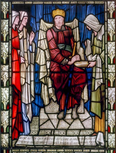 Król Dawid i miłość, c.1896 (witraże) autorstwa Edward Burne Jones
