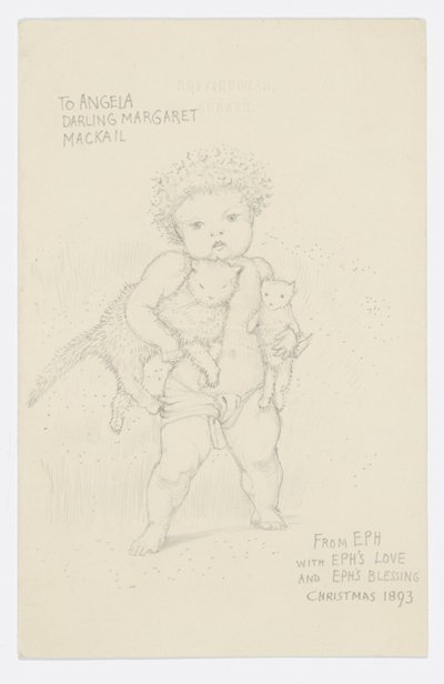 List do wnuczki artysty Angeli Thirkell (ołówek na papierze) autorstwa Edward Burne Jones