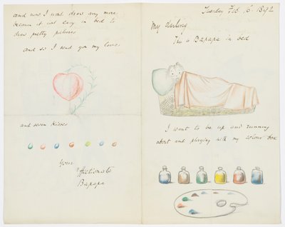 List do wnuczki artysty Angeli Thirkell (ołówek na papierze) autorstwa Edward Burne Jones