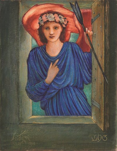 Miłość w oknie autorstwa Edward Coley Burne Jones