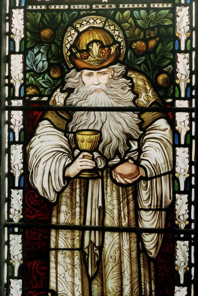 Melchizedek, król Salem, 1876 (witraż) autorstwa Edward Burne Jones