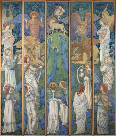 Raj, z kultem Świętego Baranka, ok. 1875-80 autorstwa Edward Burne Jones