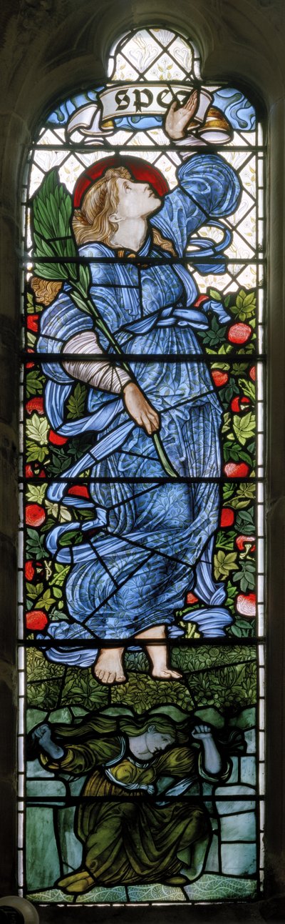 Rochdale, St Chad, Morris & Co., Edward Burne-Jones, Hope, 1873 autorstwa Edward Burne Jones