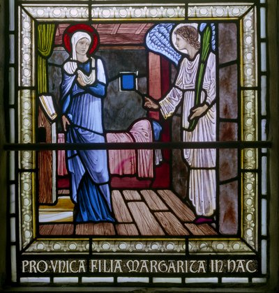 Rottingdean, St Margaret, Morris & Co., Edward Burne-Jones, Zwiastowanie autorstwa Edward Coley Burne Jones