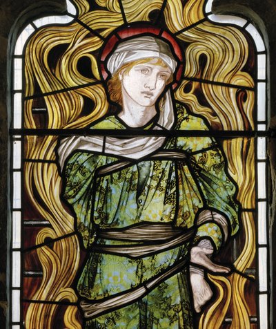 Shadrach, Ognisty Piec, Okno Zachodnie, 1870 (witraż) autorstwa Edward Burne Jones