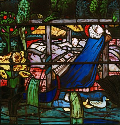 St Frideswide, detal, 1859 (witraż) autorstwa Edward Burne Jones