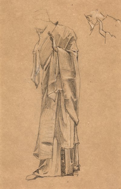 Studium związane z „Snem Lancelota” autorstwa Edward Burne Jones