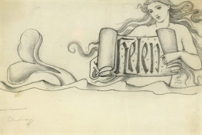 Studium dla Heleny, ok.1880 autorstwa Edward Burne Jones