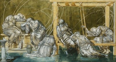 Studium dla „Dwór Ogrodowy”, autorstwa Edward Burne Jones