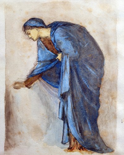 Studium do figury Matki Boskiej (wc) autorstwa Edward Burne Jones