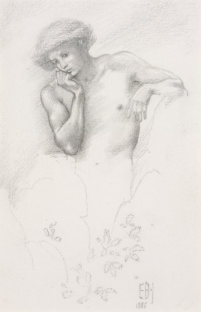 Studium wróżki ze wzgórza dla „Artur w Avalonie”, 1885 autorstwa Edward Burne Jones