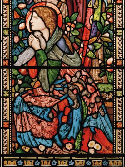 Zwiastowanie, ok. 1860 (witraż) autorstwa Edward Burne Jones