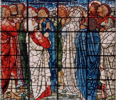 Okno Wniebowstąpienia, detal, 1885 (witraż) autorstwa Edward Burne Jones