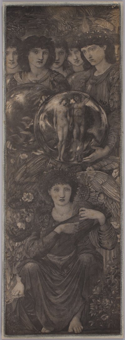 Stworzenie VI, z „Sześciu dni stworzenia”, sfotografowany przez Fredericka Hollyera, ok. 1875-77 (odbitka platynowa) autorstwa Edward Burne Jones