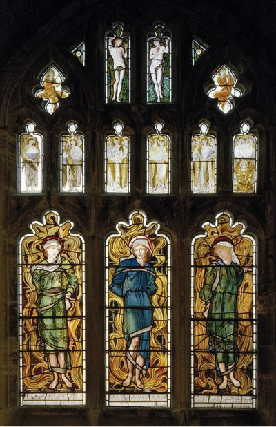 Ognisty Piec, 1870 (witraże) autorstwa Edward Burne Jones