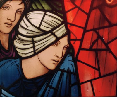 Okno Sądu Ostatecznego, detal, 1897 (witraż) autorstwa Edward Burne Jones