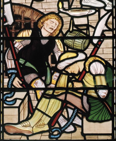 Wyzwolenie św. Piotra, 1862-3 (witraż) autorstwa Edward Burne Jones