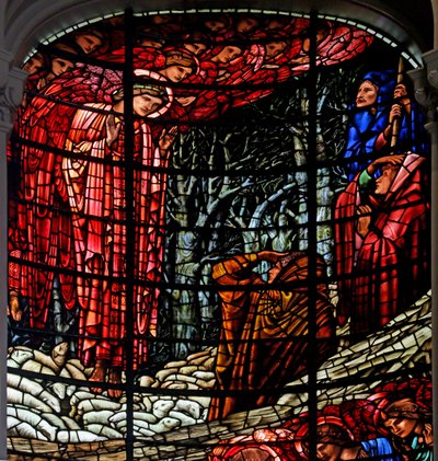 Narodzenia i Zwiastowania Pasterzom, 1885-1897 (witraże) autorstwa Edward Burne Jones