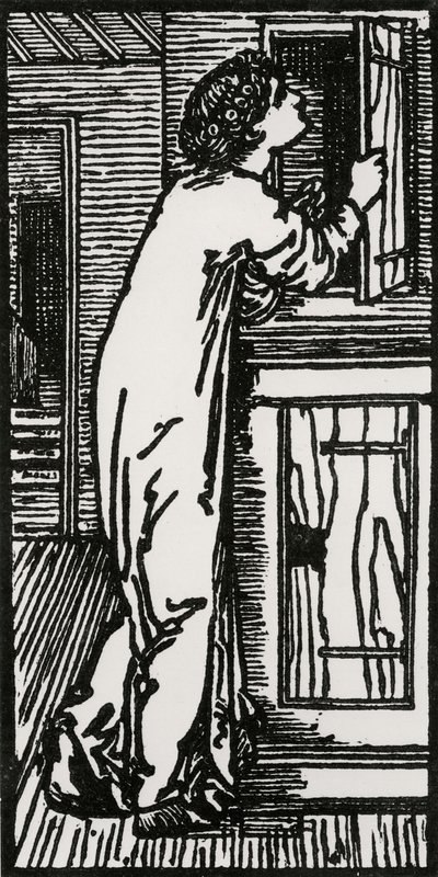 Psyche zaglądając do kredensu, 1866 autorstwa Edward Coley after Burne Jones