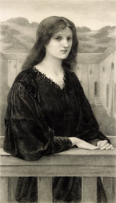 Vespertina Quies, grawerowane przez Emile Boilvin (1845-99) wyd. autorstwa Arthura Tooth & Sons, 1897 autorstwa Edward Coley after Burne Jones