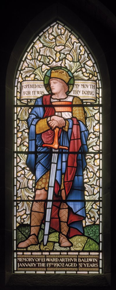 Wilden, All Saints, Morris & Co., Edward Burne-Jones, John Henry Dearle (1859-1932), król Ethelbert, 1902-1914, Louisa, Alfred, The Baldwins, premier, metodysta, Worcestershire, Arts & Crafts, autorstwa Edward Coley and Dearle Burne-Jones