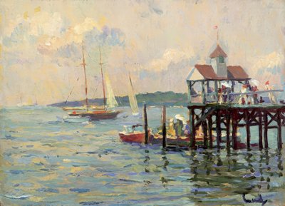 Nabrzeże na jeziorze autorstwa Edward Cucuel