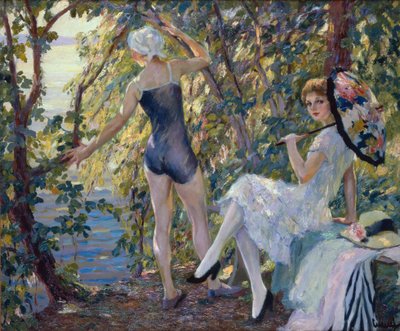 Kąpiący się autorstwa Edward Cucuel