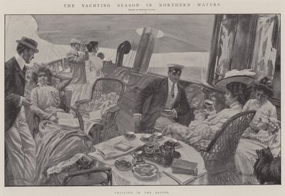 Sezon żeglarski na wodach północnych (litografia) autorstwa Edward Cucuel