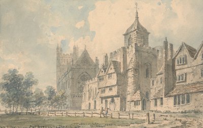 Katedra w Exeter i sąsiednie budynki autorstwa Edward Dayes