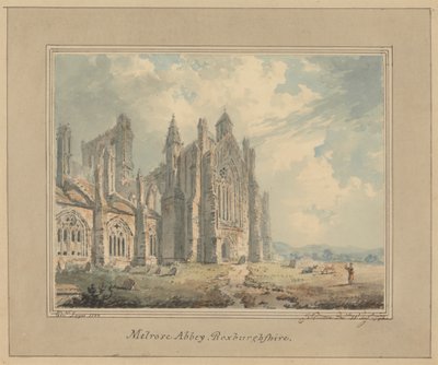 Abadia de Melrose, polonês de Roxburghshire autorstwa Edward Dayes