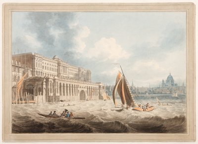 Somerset House znad Tamizy autorstwa Edward Dayes