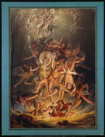 Upadek aniołów, 1798 autorstwa Edward Dayes