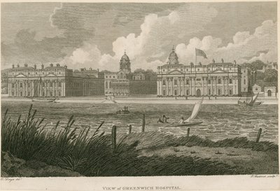 Widok na szpital Greenwich, Londyn autorstwa Edward Dayes