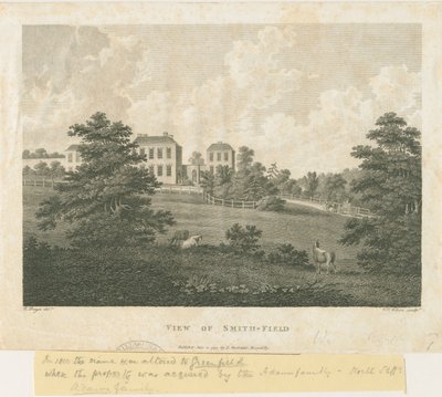 Wolstanton - „Widok pola Smitha”: grawerowanie, bd [ok. 1794] autorstwa Edward Dayes