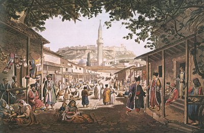 Grecki: Bazar w Atenach autorstwa Edward Dodwell