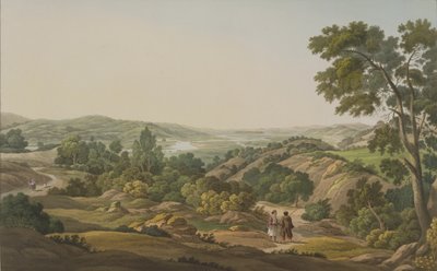Równina Olimpijska, tablica 6 z części 1 "Widoków w Grecji", wyryta przez J. Bailey, 1820 (akwatinta) autorstwa Edward Dodwell