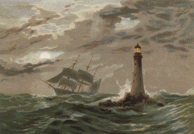 Światło księżyca, latarnia Eddystone autorstwa Edward Duncan