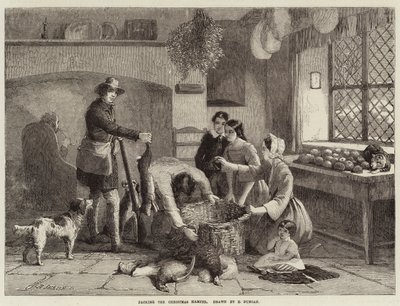 Pakowanie świątecznego kosza autorstwa Edward Duncan